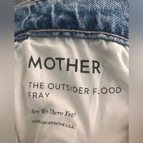 Mother Superior The Outsider Flood Fray Are There Yet Jeans Size 28 Wide Leg - Picture 8 of 8